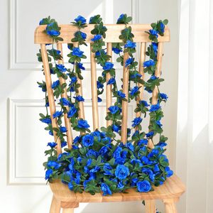 <b>Artificial</b> <b>Flower</b> Garland Fake Blue Roses Vines Silk <b>Flowers</b> Outdoor Hanging for Wedding Arch Home <b>Wall</b> Backdrop Room Decor - Product Image 5