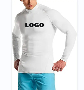 Vente en gros de chemises de protection imprimées sur mesure Peaux de base pour hommes Protection <span class=keywords><strong>UV</strong></span>/solaire UPF 50 + Manches longues Natation Surf Rash Guard - Product Image 4