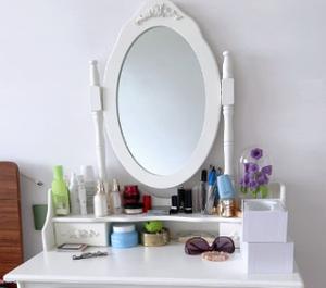 Taburete de <span class=keywords><strong>tocador</strong></span> de lujo europeo para el hogar, taburete de <span class=keywords><strong>tocador</strong></span> de lujo blanco, mesa de peinado - Product Image 5