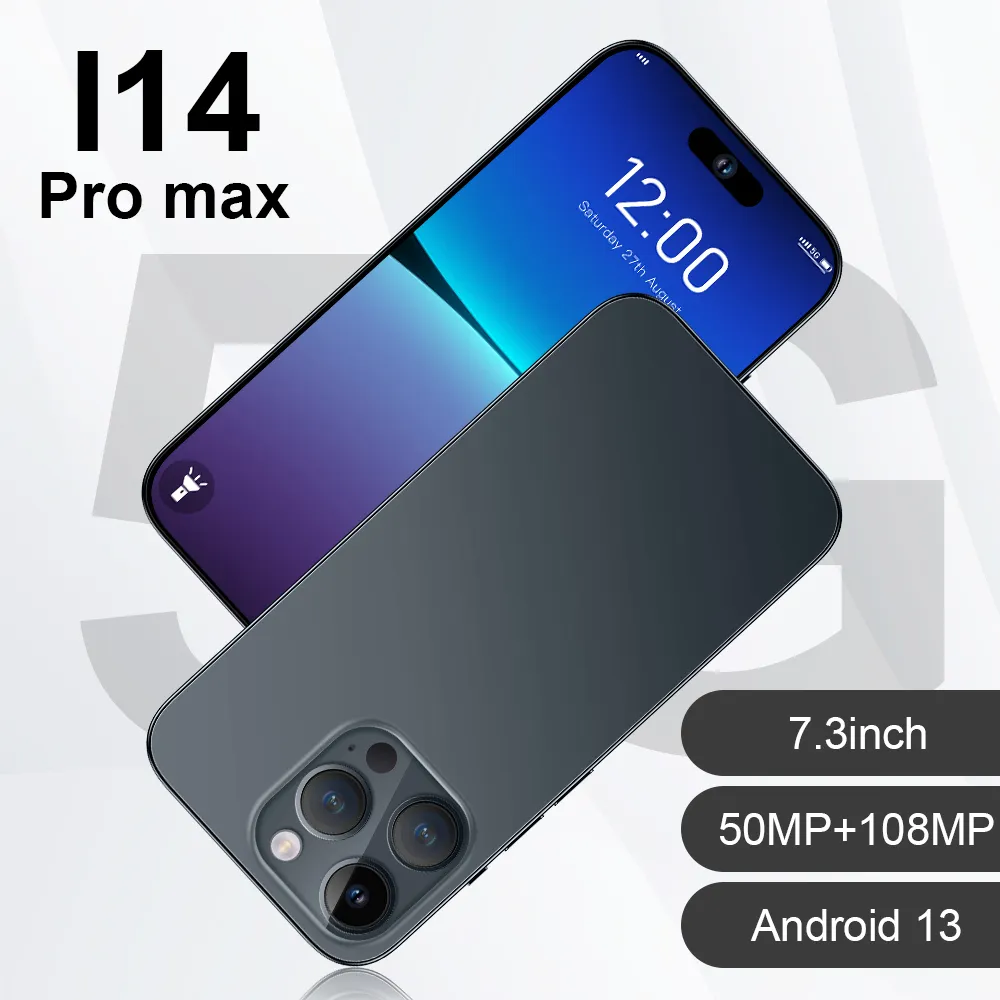 OEM Hot Selling Original I14 Pro Max 16GB+512GB unlocked 6.7-inch full screen Mobile 5G Video Smart Phone