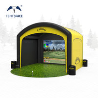 Tente gonflable de golf sur mesure avec écran de frappe, abri simulateur de golf portable et hermétique pour l'entraînement de golf en extérieur