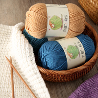60% Katun 40% Akrilik Benang Rajut Katun Crochet Combed Compact Benang Tenun Tangan Benang Rajut Tebal Laine Pour Crochet