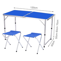 TUOYE extérieur hauteur réglable 60cm * 120cm pliant Portable Camping pique-nique Portable Table pliante Table