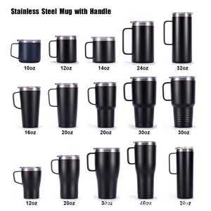 Hot Selling <b>Double</b> <b>Wall</b> Stainless Steel Insulated Vacuum Tumbler 12oz 14oz 16oz 20oz 24oz Coffee Beer Mug Insulated with Handle - Product Image 5