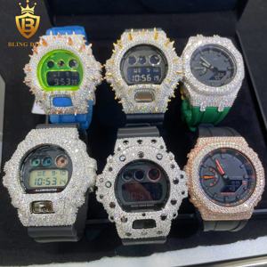 Nouveaux styles en vrac lunette de montre VVS Moissanite boîtier de montre en diamant GA2100 DW6900 montre lunette bande passe testeur de diamant - Product Image 5