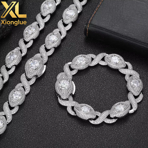 Hip Hop Eye of Horus Cuban <b>Chain</b> 15MM <b>Iced</b> <b>Out</b> CZ Zircon Eyes Shape Big Diamond Cuban Link <b>Chain</b> Bracelet Necklace - Product Image 2