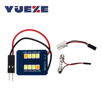 Lampe de lecture à LED 2835 8SMD pour voiture Lampe de carte Ampoule d'intérieur avec adaptateur T10 Festoon C5W Base DC 12V Auto Panel Lamp