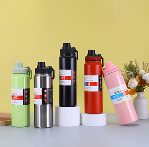 304 Stainless Steel Cup Portable Outdoor Hiking Sports Water <b>Bottle</b> Direct Drinking Simple Handheld Insulated <b>Bottle</b>. - Product Image 1