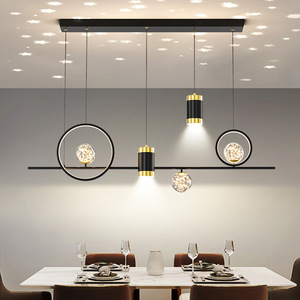 <span class=keywords><strong>Suspension</strong></span> LED linéaire moderne de luxe en fer avec projection d'étoiles, taille moyenne, pour salle à manger et îlot de cuisine - Product Image 1