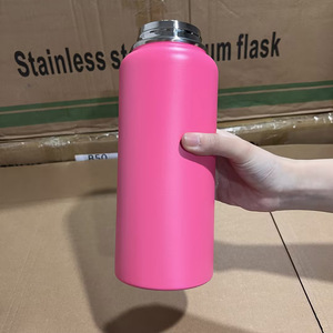 24oz 32oz Double Wall Vacuum <b>Flasks</b> Stainless Steel Insulated Water Bottle With Straw and Sport Rope - Product Image 5