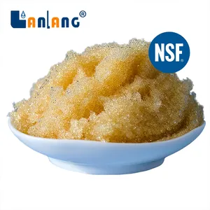 Lanlang NSF-intercambio de iones certificado, resina catiónica para reblandecimiento de agua, desalinización, proceso de agua pura