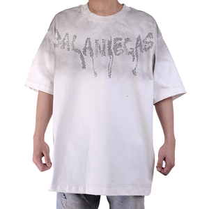 Logo personnalisé Oem & Odm Gradient T-shirts Strass T-Shirt 320 Grammes Transfert de chaleur Strass T-shirts pour hommes - Product Image 2