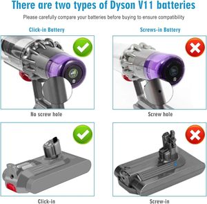Batterie Lithium-ion de remplacement pour DysonTorque Drive <span class=keywords><strong>Animal</strong></span> <span class=keywords><strong>V11</strong></span> Complete <span class=keywords><strong>Extra</strong></span> <span class=keywords><strong>Dyson</strong></span> Absolute Pro Fluffy <span class=keywords><strong>v11</strong></span> batterie - Product Image 4
