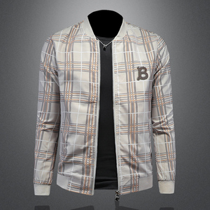 Chaqueta a cuadros británica <span class=keywords><strong>para</strong></span> <span class=keywords><strong>hombre</strong></span>, <span class=keywords><strong>para</strong></span> primavera y otoño, corte ajustado, elegante, sencilla, a la moda, talla grande, ropa <span class=keywords><strong>para</strong></span> <span class=keywords><strong>hombre</strong></span> - Product Image 1