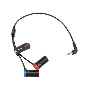 สายเคเบิล Alvin's Cables 3.5 มม. TRS แบบคู่ ต่อ <span class=keywords><strong>XLR</strong></span> ตัวผู้ สายแยกแบบ Y ขนาด 1/8 นิ้ว TRS 2 <span class=keywords><strong>XLR</strong></span> 3 ขา ตัวผู้ สำหรับเชื่อมต่อ RDE Wireless GO II MixPre Recorder - Product Image 1
