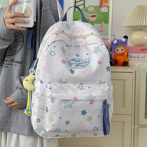 กระเป๋าเป้สะพายหลังสำหรับเด็กผู้หญิง Jingpinbag ขนาด 18 นิ้ว น้ำหนักเบา สำหรับการศึกษาในโรงเรียน ความจุขนาดใหญ่ สีพื้น พร้อมช่องซิปด้านใน - Product Image 3