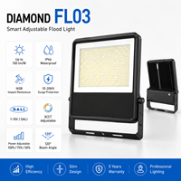 Projecteur LED réglable en alliage d'aluminium IP66 pour stades sportifs, température de couleur 3CCT, gradation 1-10V DALI, angle de faisceau 120°