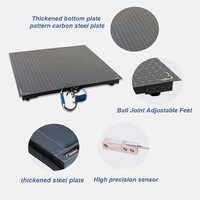 Báscula de Plataforma Industrial de Alta Resistencia, Báscula de Piso de Acero al Carbono de Alta Precisión con Pantalla LED Digital para Fábrica y Logística