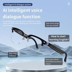 Lunettes Intelligentes de Traduction IA E13 – Audio Bluetooth, Conduction Osseuse, Assistant Vocal, Appels TWS, Lunettes à Oreille Ouverte - Product Image 4