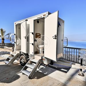 Fiberglass Restroom with Shower Bathroom <b>Portable</b> Washroom Trailer Luxury Mobile Public <b>Toilet</b> Cabin - Product Image 5