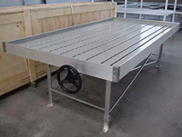 Système d'irrigation hydroponique pour serres agricoles, avec tables de culture roulantes, plateaux et bacs de semis à flux et reflux