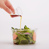 1oz/2oz/3oz Gobelets ronds en plastique transparent pour gelée Petit récipient jetable pour sauce soja ou wasabi