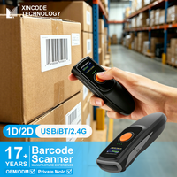 Lecteur de codes-barres sans fil USB Xincode Factory, lecteur de codes-barres 2D portable, scanner de codes QR Bluetooth mobile