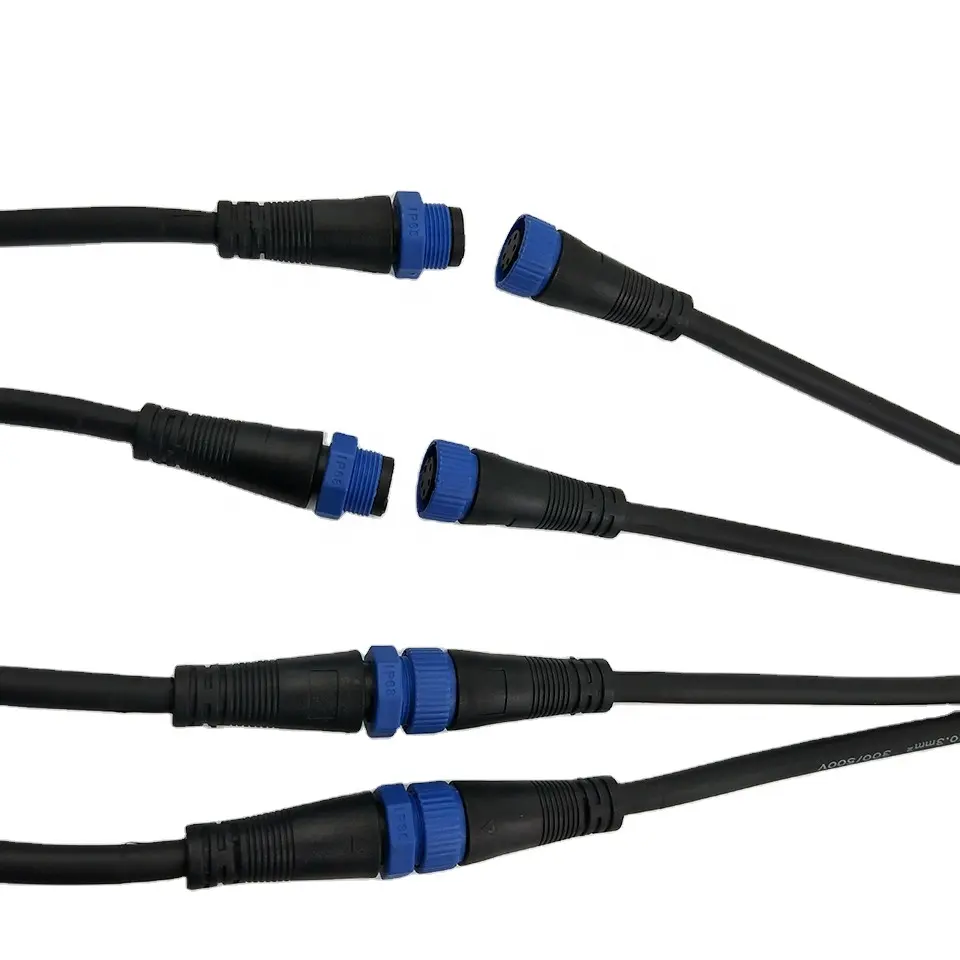 2 Pin Elektrische Waterdichte Mannelijke Vrouwelijke Stekkers & Sockets M15 Nylon IP68 Waterdichte Kabel Connector