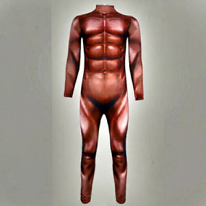Muscle Bodysuit Men 3D Printed Full Body for Halloween <b>Costume</b> Fancy Dress Athletic Sporty Fit with Label and Tags - Product Image 1