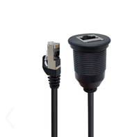 Rj45 Panel perempuan tahan air Flush Mount untuk Rj45 kabel Ethernet Extender kucing 5e kabel Lan kucing 8 20 meter kabel Cat8 Sftp Cat8