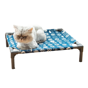 LYC04040 Verhoogde Draagbare Hond Bedden Kat Hangmat Met Standaard Wasbare Katoenen Canvas Trampoline Hond Bed - Product Image 3