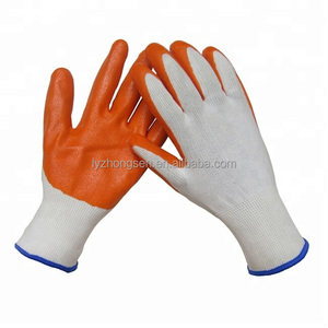 Guantes sumergidos de nitrilo recubiertos de poliéster calibre 13 de bajo precio - Product Image 4