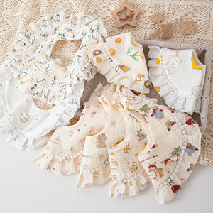Bavoirs en mousseline pour bébé Bavoirs en coton unisexes pour garçons et filles Bavoirs en mousseline pour la dentition Bave à volants - Product Image 1