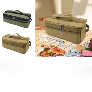 Portable Canvas Seasoning Storage Bag Picnic Tableware Storage Bag for BBQ Hiking Travel - Product Image 4