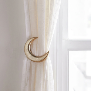 Sujetadores de Cortinas Metálicos con Diseño de Luna Creciente, Accesorios Decorativos para Ventanas - Product Image 1