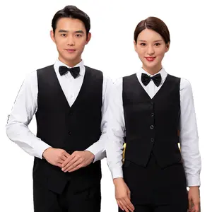 Gilet de vêtements de serveur pour les hôtels occidentaux vêtements uniformes de restaurant gilets de serveur