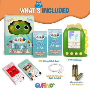 Cartes mémoire en <span class=keywords><strong>espagnol</strong></span> pour enfants, cartes mémoire bilingues avec audio, cartes d'apprentissage de l'anglais, jouets interactifs pour le développement linguistique - Product Image 3