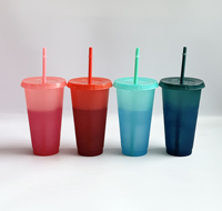 Nouvel arrivage de gobelets en plastique réutilisables pour boissons chaudes et froides gobelets en pp transparents gobelets en plastique PP durs et épais à bulles boba