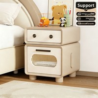 Table de chevet moderne et minimaliste pour enfants, armoire de rangement créative en forme de robot, pour garçons et filles, en bois massif, 2 tiroirs