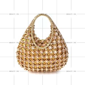 Sparkling Women Luxury Crystal Evening Clutch Purse Shiny Rhinestone Fashion Classic Casual PU Lining Chain Strap Wedding Prom - Product Image 2