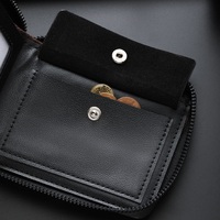 Dompet Zipper Kulit PU Buaya Warna Patchwork Pendek untuk Pria dengan Kantong Koin, Kapasitas Besar dengan Banyak Slot Tempat Kartu