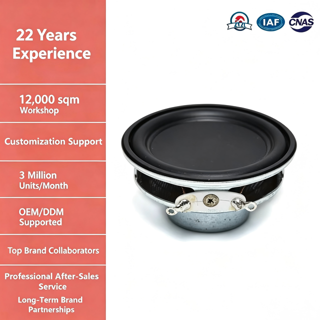 45mm Round Full Range Speaker 13VC 4Ohm 5W, PU Surround NdFeB Dual Internal Magnet Driver for Multimedia Bluetooth Speaker