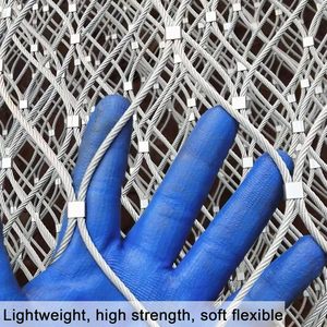 Stainless Steel <b>Wire</b> Rope Net 304 Snap Woven <b>Mesh</b> Handrail Guardrail Protection Safety - Product Image 5