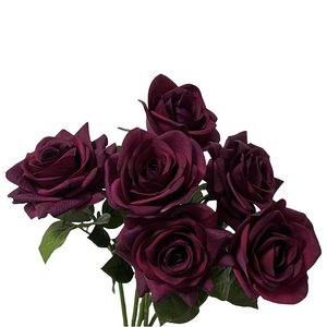 Y-H042 haut de gamme qualité vraie touche Rose fleurs Bourgogne artificielle Rose fleurs pour mariage centres de table décor à <span class=keywords><strong>la</strong></span> maison - Product Image 3