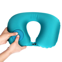 Oreiller de voyage gonflable en forme de U pour camping Oreiller de plage ultraléger