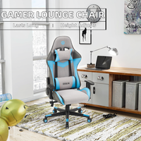 Moderne Executive Racing Gamer Bureau Gaming Une Pièce Chaise Lounge Confortable Tissu Synthétique Inoxydable Salle D'ordinateurs Nylon