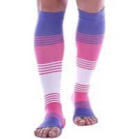 Coloré aide gonflement vente en gros personnalisé course chaussettes de sport course chaussettes de Compression Circulation sanguine chaussettes de sport