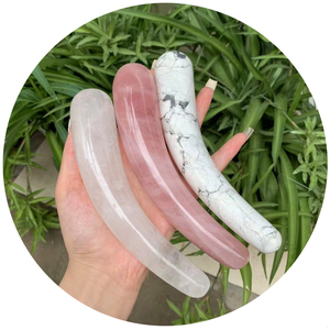 Cristallo naturale quarzo Dildo bianco turchese lucido bastone curativo cristallo massaggio bastone giocattolo del sesso Yoni bacchetta - Product Image 1