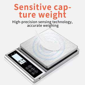 Bilancia Elettronica di Precisione, Bilancia da Cucina in Acciaio Inossidabile per Uso Domestico e Pasticceria, Vendita all'Ingrosso - Product Image 4