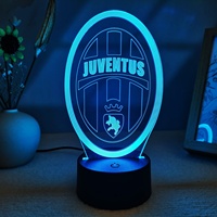 Lampe de nuit 3D Football Club Arsenal West Ham Roma Marseille Chelsea, cadeau d'anniversaire pour garçons, fait main